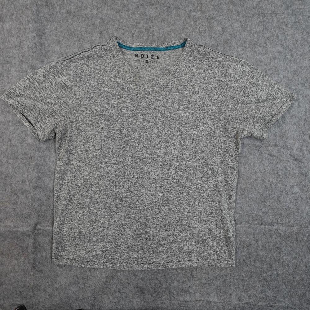 Noize Top Womens‎ Medium V-Neck Heathered Gray Short Sleeve Casual Tee T-Shirt
